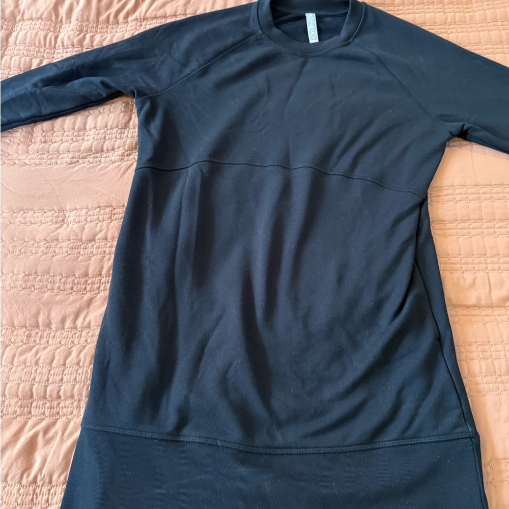 Athleta Black Long Sleeve Dress - Picture 2 of 13